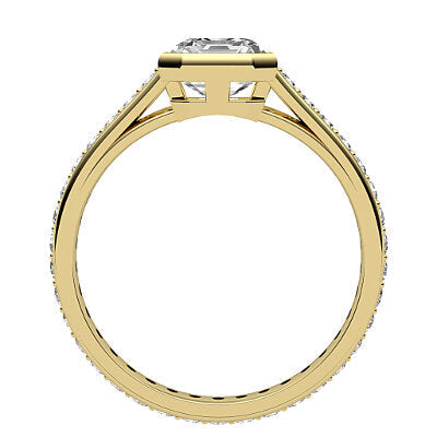 Trionfo Asscher Solitaire Full diamond band