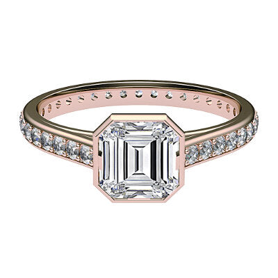 Trionfo Asscher Solitaire Full diamond band