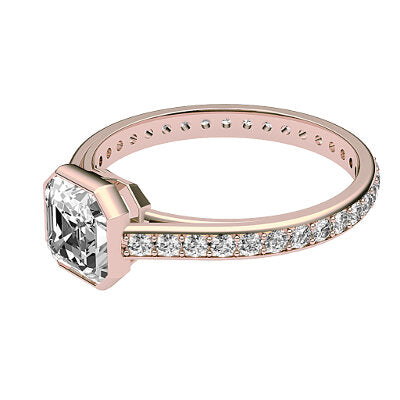 Trionfo Asscher Solitaire Full diamond band