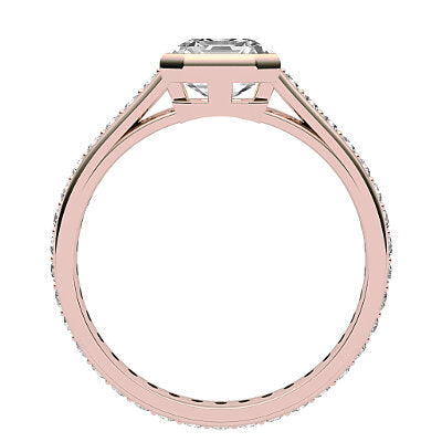 Trionfo Asscher Solitaire Full diamond band