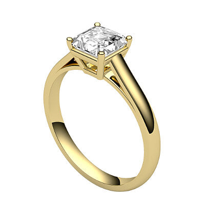 Trionfo Asscher Solitaire Classic band 4 Prongs
