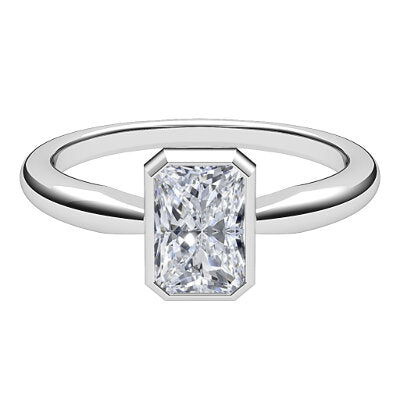 Simple Flat Radiant Solitaire Classic band
