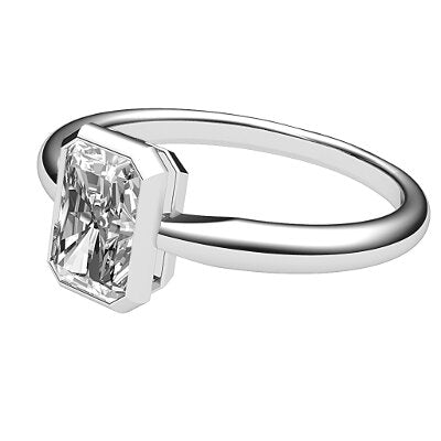 Simple Flat Radiant Solitaire Classic band