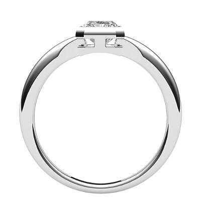 Simple Flat Radiant Solitaire Classic band