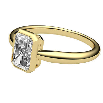 Simple Flat Radiant Solitaire Classic band