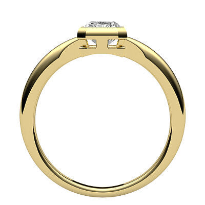 Simple Flat Radiant Solitaire Classic band