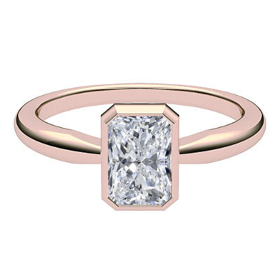 Simple Flat Radiant Solitaire Classic band