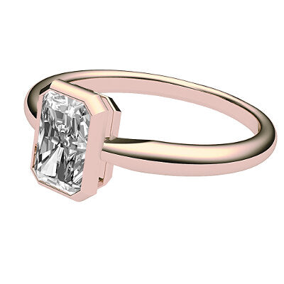 Simple Flat Radiant Solitaire Classic band