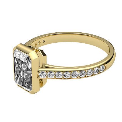 Trionfo Radiant Solitaire Half diamond band