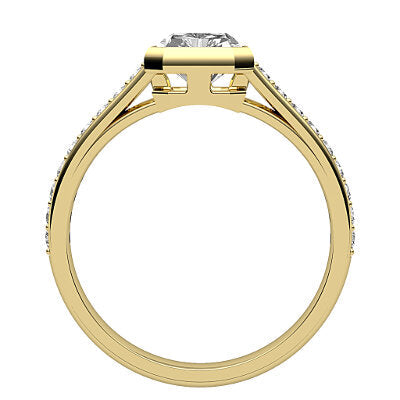 Trionfo Radiant Solitaire Half diamond band