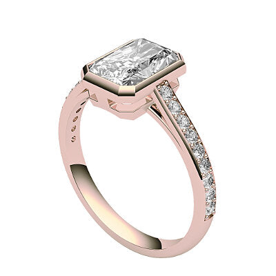 Trionfo Radiant Solitaire Half diamond band
