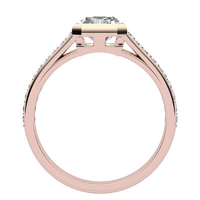 Trionfo Radiant Solitaire Half diamond band