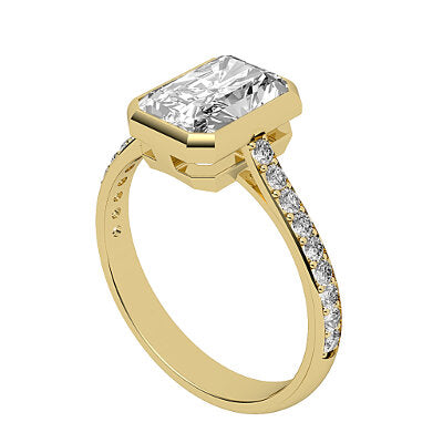 Vittoria Radiant Solitaire Half diamond band