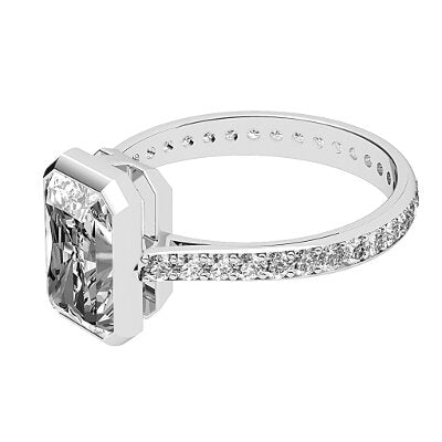 Vittoria Radiant Solitaire Full diamond band
