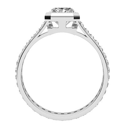 Vittoria Radiant Solitaire Full diamond band