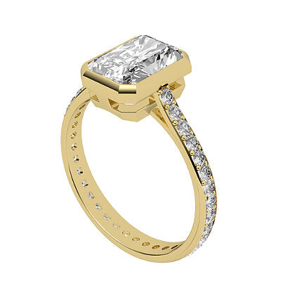 Vittoria Radiant Solitaire Full diamond band