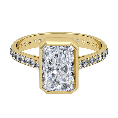 Vittoria Radiant Solitaire Full diamond band