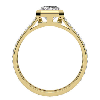 Vittoria Radiant Solitaire Full diamond band