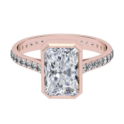 Vittoria Radiant Solitaire Full diamond band