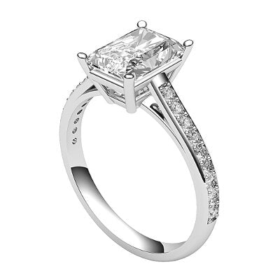 Trionfo Radiant Solitaire Half diamond band 4 Prongs