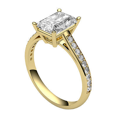 Trionfo Radiant Solitaire Half diamond band 4 Prongs