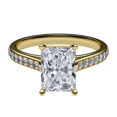 Trionfo Radiant Solitaire Half diamond band 4 Prongs