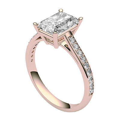Trionfo Radiant Solitaire Half diamond band 4 Prongs
