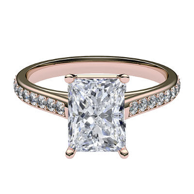 Trionfo Radiant Solitaire Half diamond band 4 Prongs