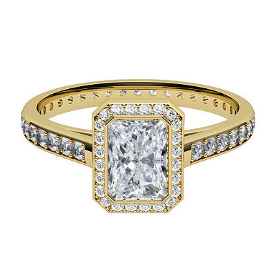 Trionfo Radiant Solitaire halo Full diamond band