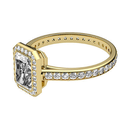 Trionfo Radiant Solitaire halo Full diamond band