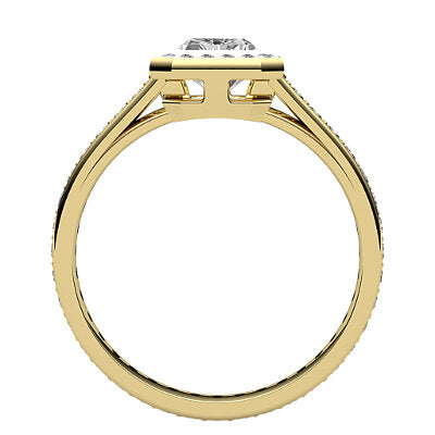 Trionfo Radiant Solitaire halo Full diamond band