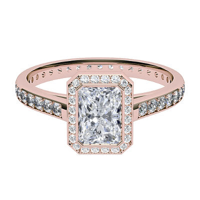 Trionfo Radiant Solitaire halo Full diamond band