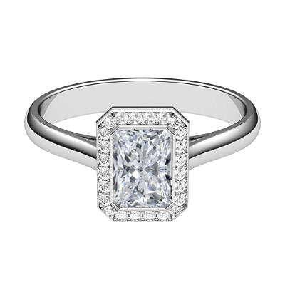 Vittoria Radiant Solitaire halo Classic band