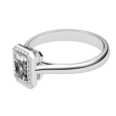 Vittoria Radiant Solitaire halo Classic band
