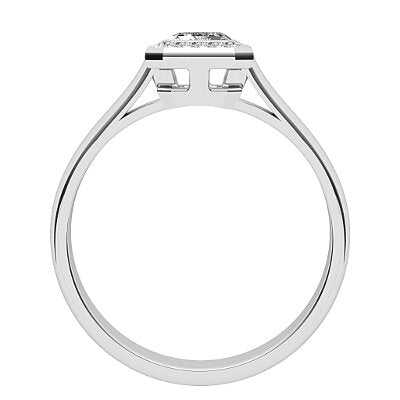 Vittoria Radiant Solitaire halo Classic band