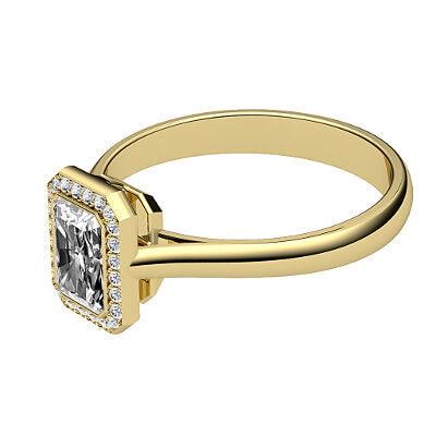 Vittoria Radiant Solitaire halo Classic band