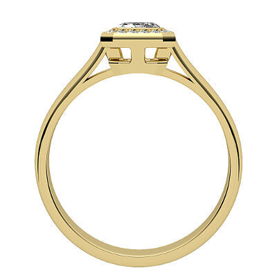 Vittoria Radiant Solitaire halo Classic band