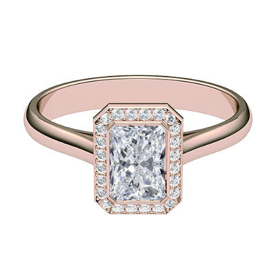 Vittoria Radiant Solitaire halo Classic band
