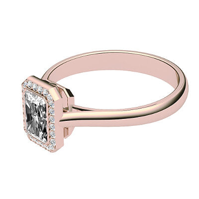 Vittoria Radiant Solitaire halo Classic band