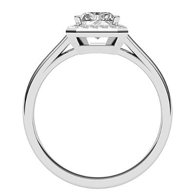 Trionfo Radiant Solitaire halo Classic band 4 Prongs