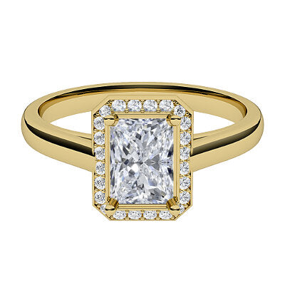 Trionfo Radiant Solitaire halo Classic band 4 Prongs
