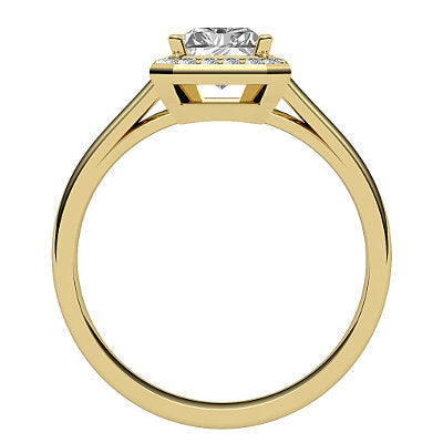 Trionfo Radiant Solitaire halo Classic band 4 Prongs