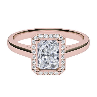 Trionfo Radiant Solitaire halo Classic band 4 Prongs