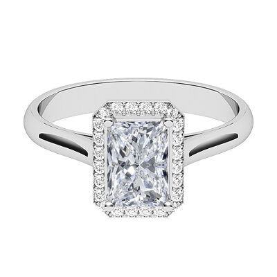 Vittoria Radiant Solitaire halo Classic band 4 Prongs
