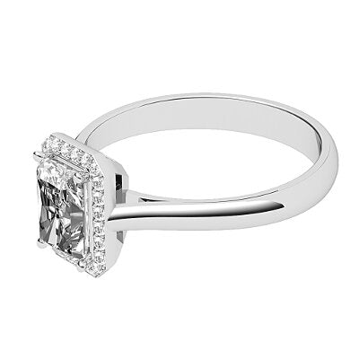 Vittoria Radiant Solitaire halo Classic band 4 Prongs
