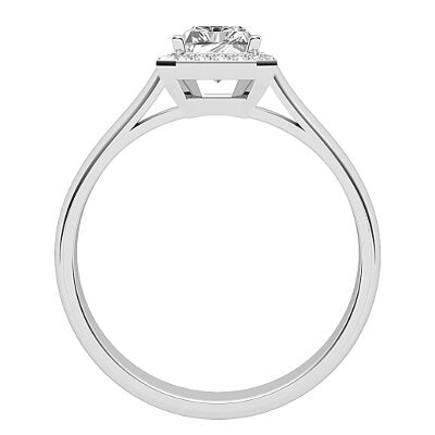 Vittoria Radiant Solitaire halo Classic band 4 Prongs