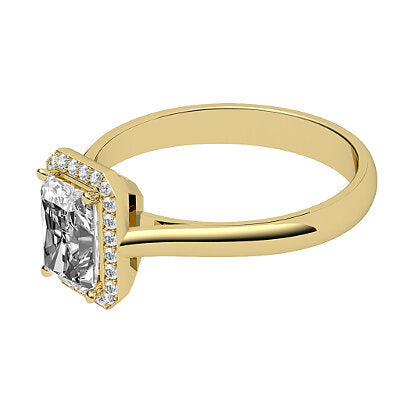 Vittoria Radiant Solitaire halo Classic band 4 Prongs