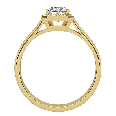 Vittoria Radiant Solitaire halo Classic band 4 Prongs
