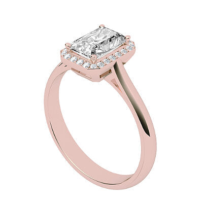 Vittoria Radiant Solitaire halo Classic band 4 Prongs