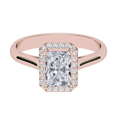 Vittoria Radiant Solitaire halo Classic band 4 Prongs